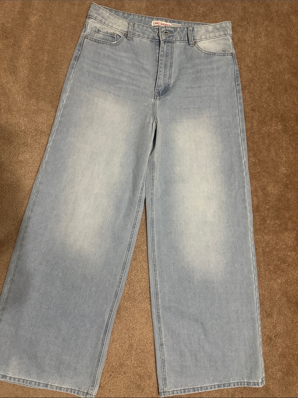 Light Blue Wide Leg Jeans -